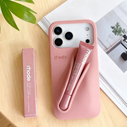Rhode Lip Gloss Holder Silicone Phone Case For iPhone