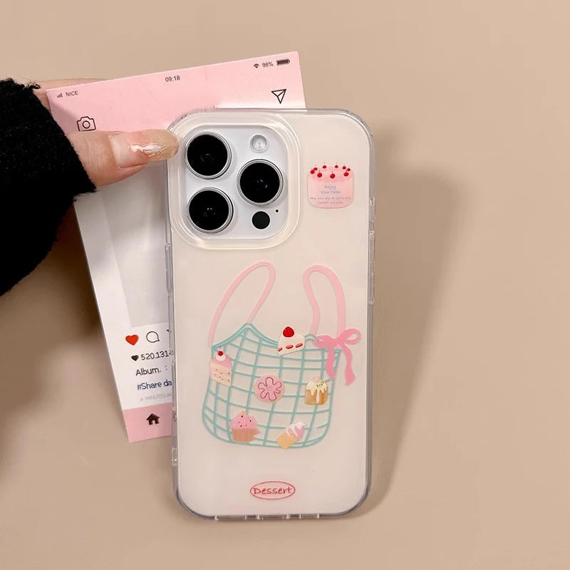 Cute Cartoon Cat Phone Case For iPhone