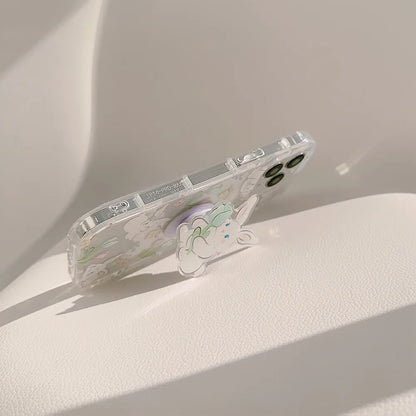 Cute Flower Bunny Print Phone Case For iPhone