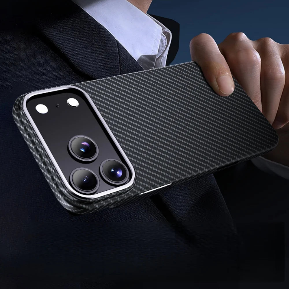 Slim Kevlar Carbon Fiber Anti-Fingergrint Case For iPhone