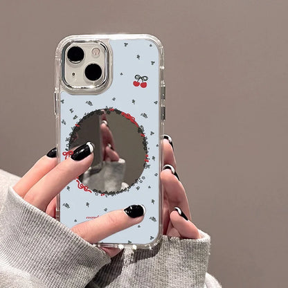 Love Heart Mirror Phone Case For iPhone