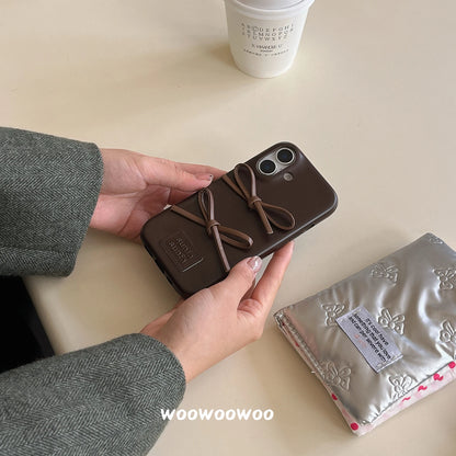 Luxury Bow Leather Case For iPhone