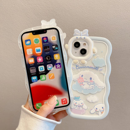 Kawaii Sanrio Cinnamoroll With Bracelet Bracket Phone Case For iPhone
