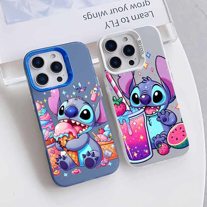 Cartoon Cute Stitch Cover For Apple iPhone Colorful Phone Case