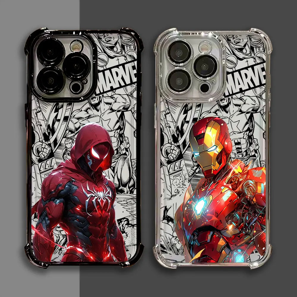 Iron Spider Man Captain America Luxury Case For iPhone