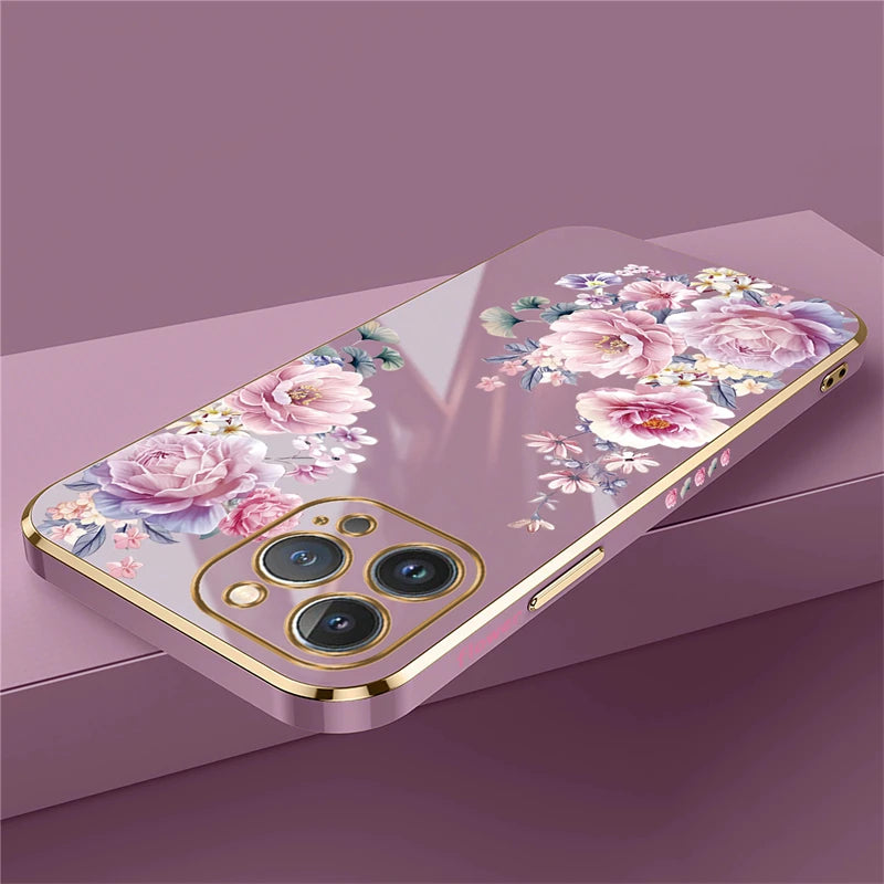 Luxury Flowers Case For iPhone