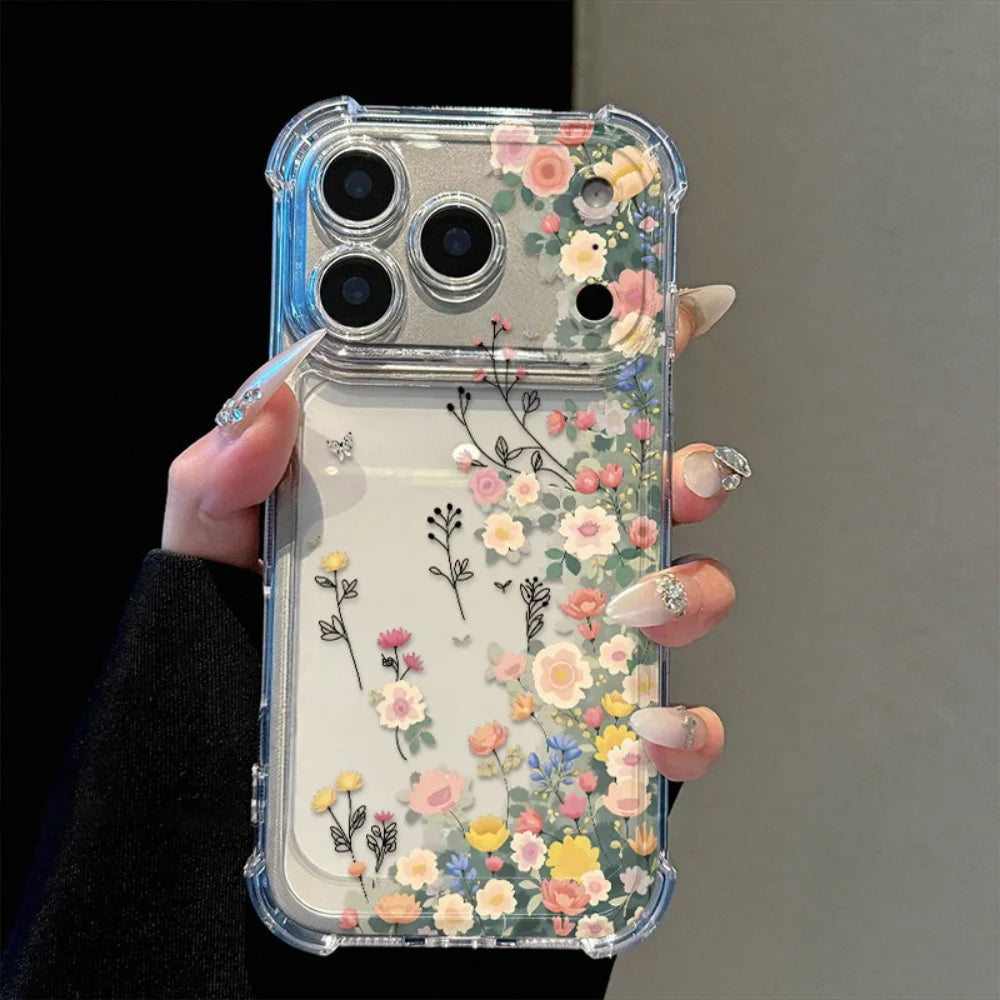 Hot Sale Colorful Flowers Phone Case For iPhone