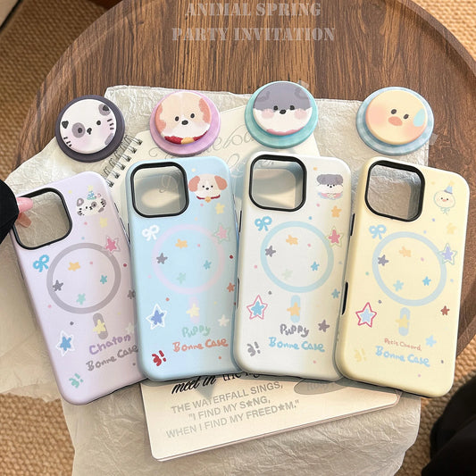 Cute Lucky Magnetic Stand Phone Case