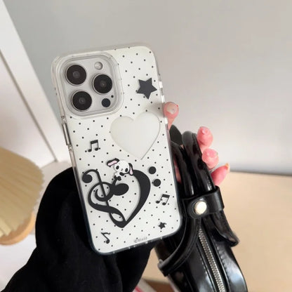Fashion Music notation Puppy Phone Case For iPhone
