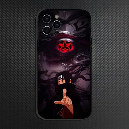 Anim Itachi Uchiha Phone Case For iPhone Soft Silicone Black Cover