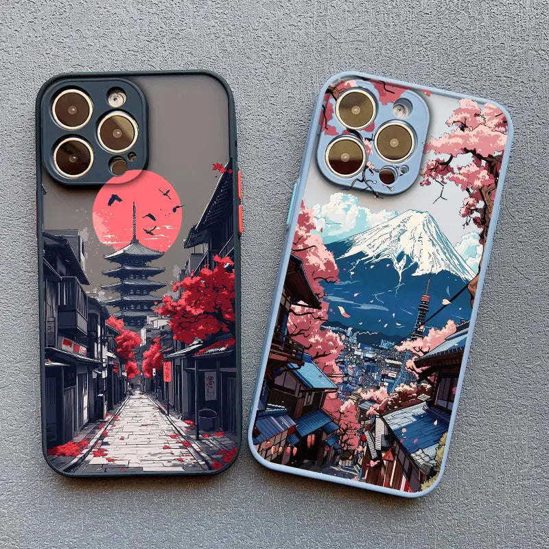 Japanese Mount Fuji Scenic Area Phone Case For iPhone