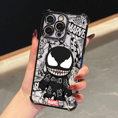 Marvel Cartoon Venom Iron Man Hulk Shockproof Case For iPhone