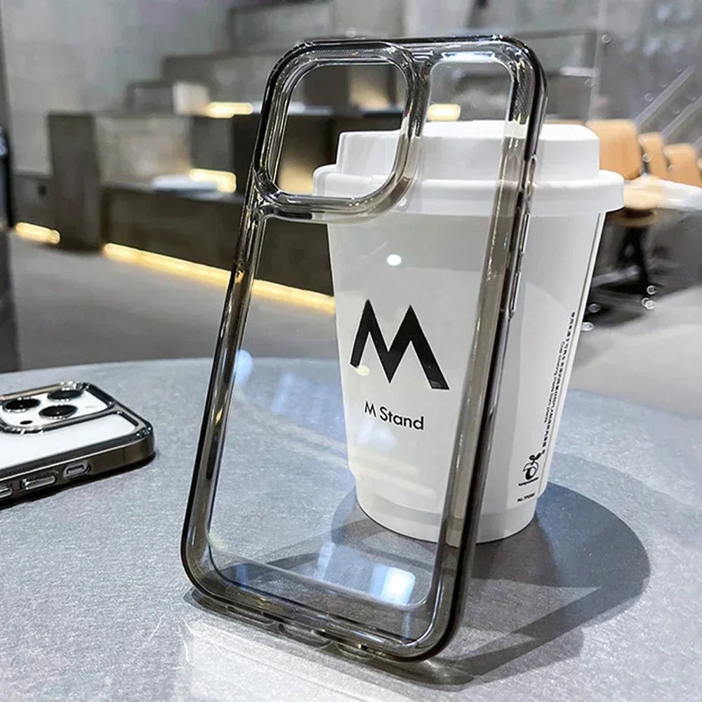 Luxury Silicone Transparent Shockproof Armo Case For iPhone Clear Protection Cover