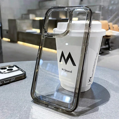 Luxury Silicone Transparent Shockproof Armo Case For iPhone Clear Protection Cover
