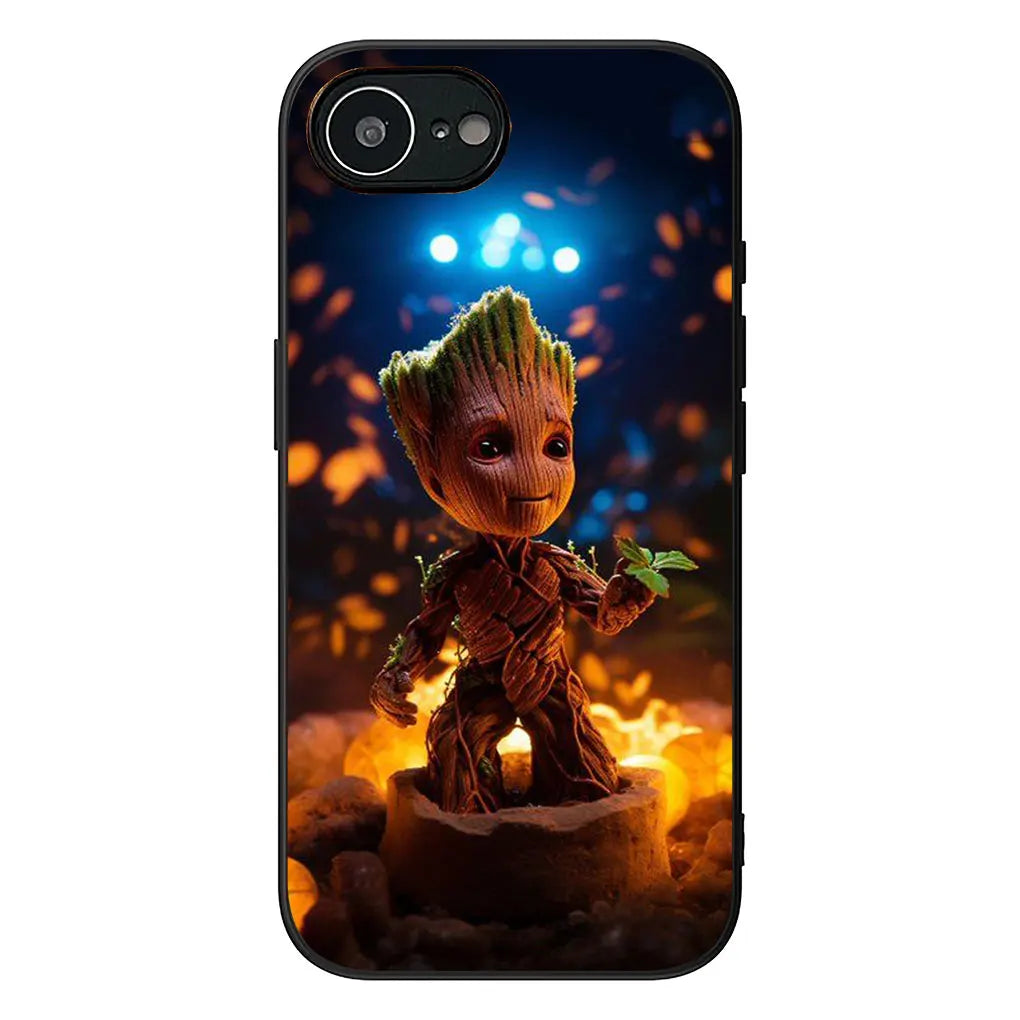 Soft Phone Cover For Apple iPhone Groot Marvels