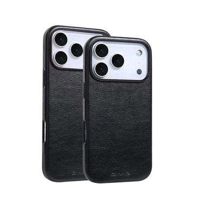Leather-Style MagSafe iPhone Case With Alloy Lens Bumper Armor