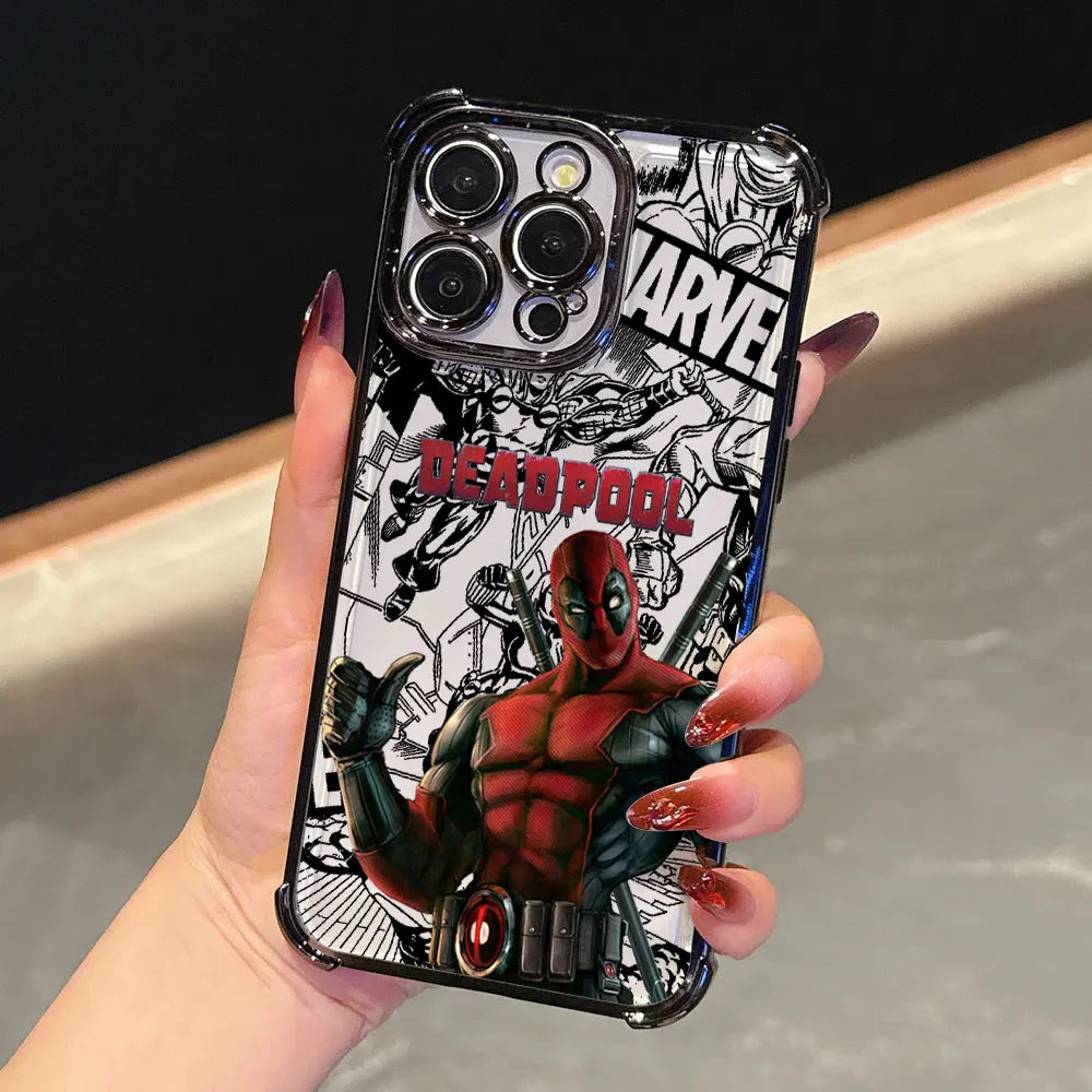 Marvel Comics Deadpool Luxury Shockproof Case For iPhone