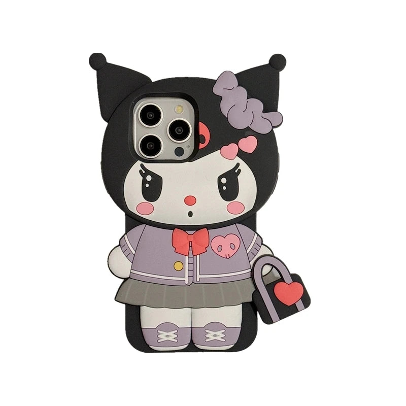 Handbag Kuromi For iPhone Silicone Soft Cover Case