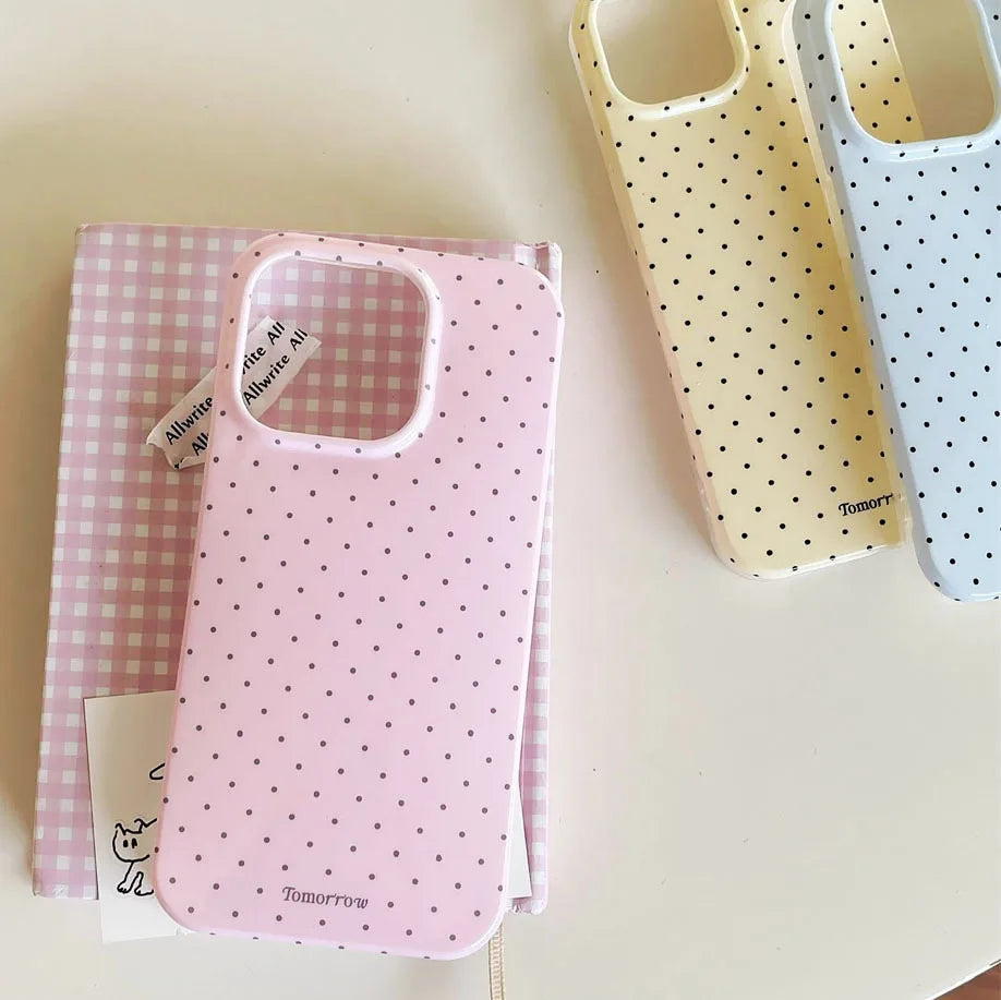 INS Polka Dot Small Fresh Mobile Phone Case For iPhone Shockproof Cover For iPhone