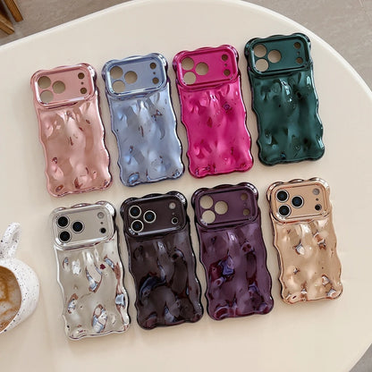 Stylish Solid Color Wave Bubble Phone Case For iPhone
