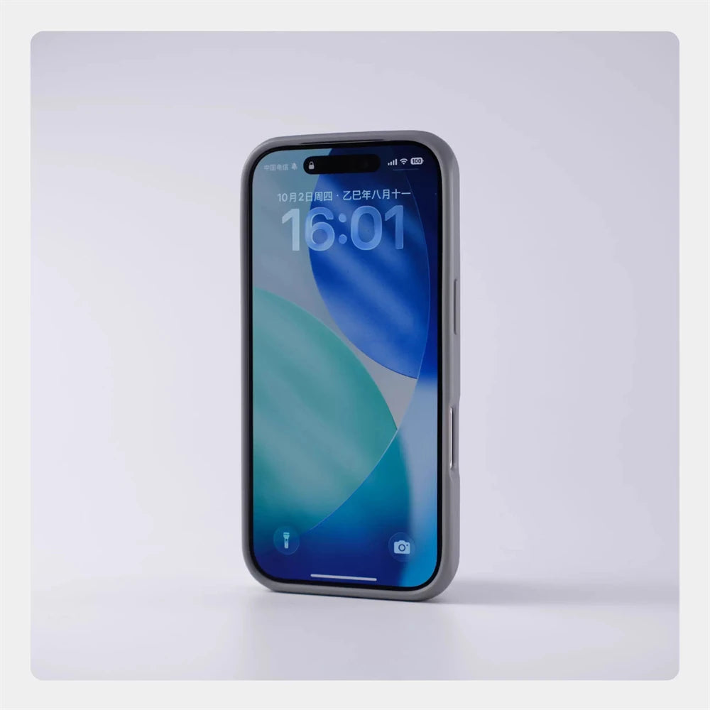 Matte Translucent MagSafe iPhone Case, Metal Holder Bumper