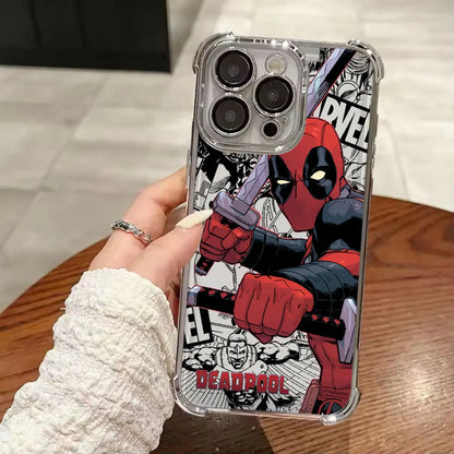 Marvel Comics Deadpool Luxury Shockproof Case For iPhone
