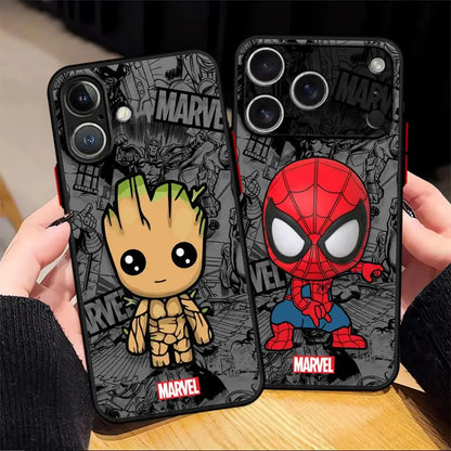 Cartoon Marvel Groot Spiderman Case For iPhone