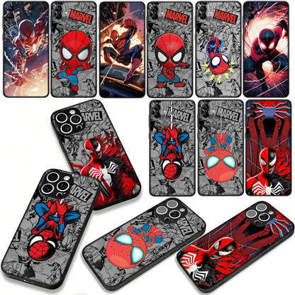 Sticker Marvel Spiderman Cover Phone Case For Apple iPhone