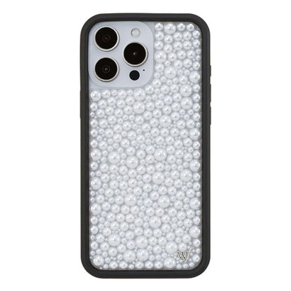 Wildflower White Pearl Shiny Phone Case For iPhone
