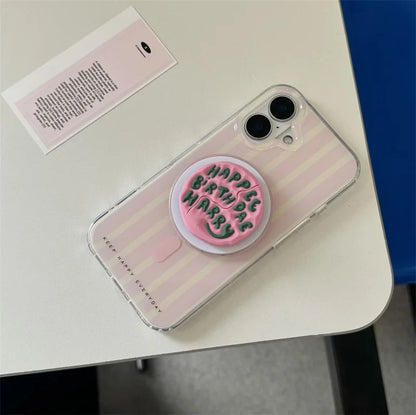 Simple Pink Stripes Magnetic Phone Case