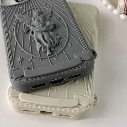 3D Classical Art Angel Statue Phone Case