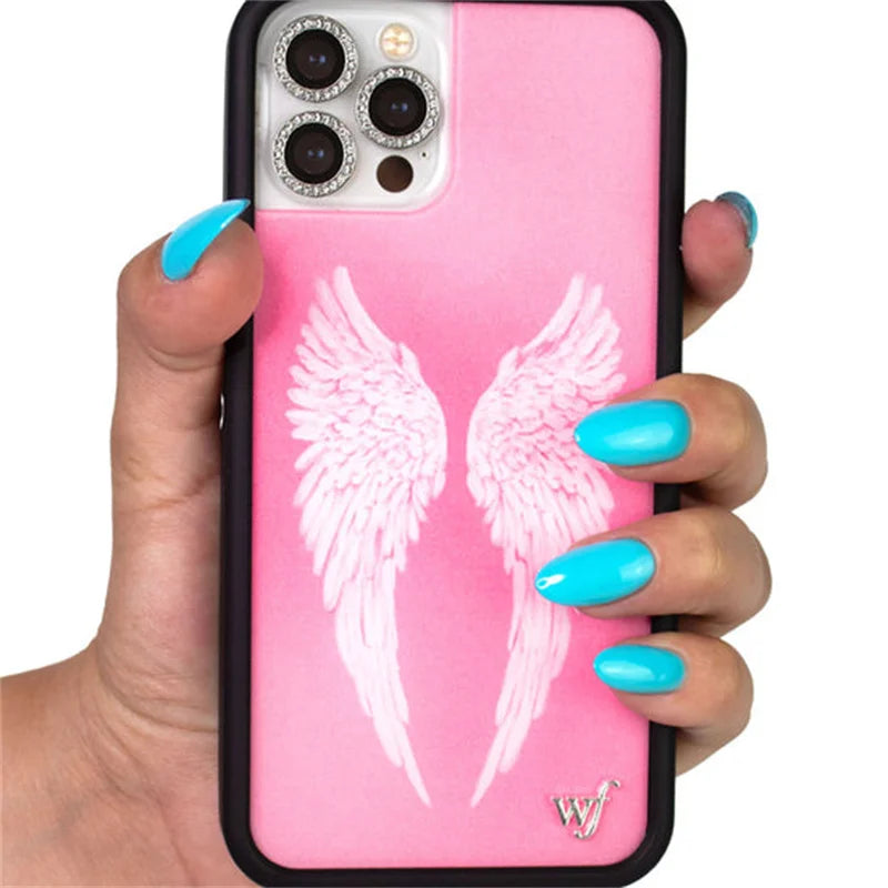 Wildflower Angel Baby Wings Cartoon Phone Case For iPhone