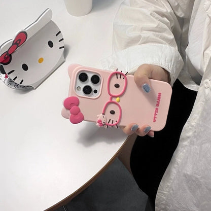 Glasses Cat For iPhone Silicone Soft Cover Case