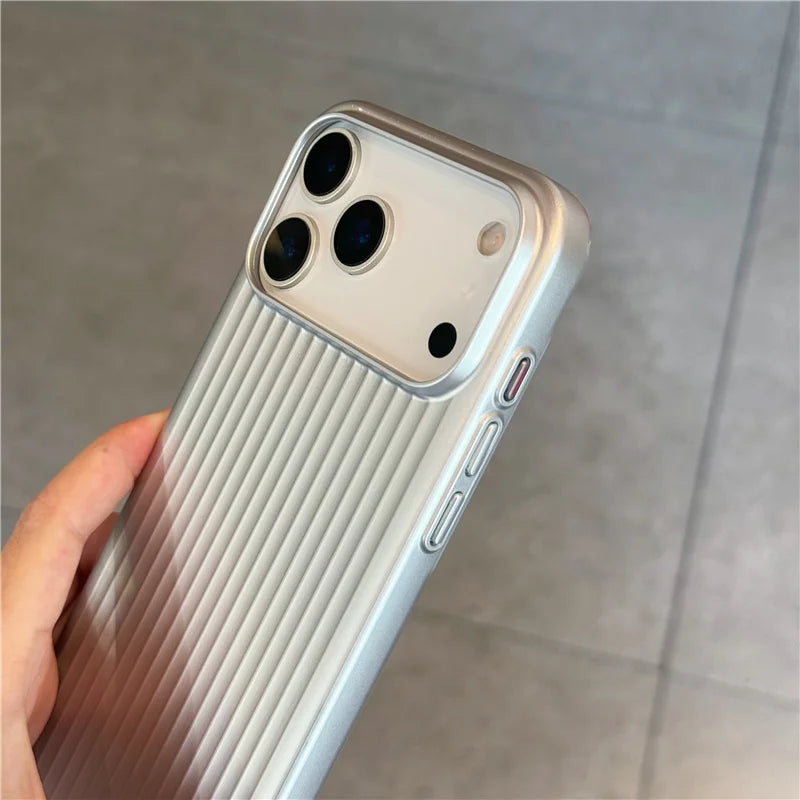 Electroplated 3D Stripes Pattern For Magsafe Magnetic Case For iPhone