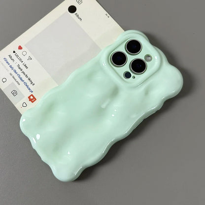 Candy Color Glossy 3D Meteorite Pattern Phone Case