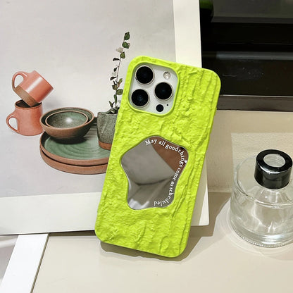 Rock Pattern Makeup Mirror Rose Phone Case