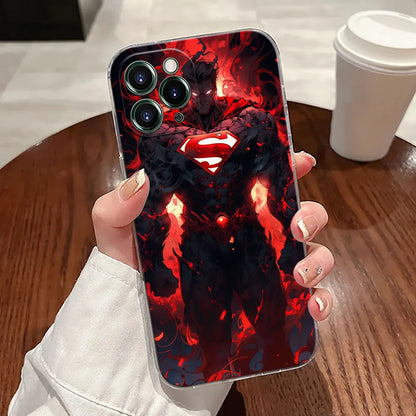 Marvel Supermans Hero Transparent Phone Case For iPhone