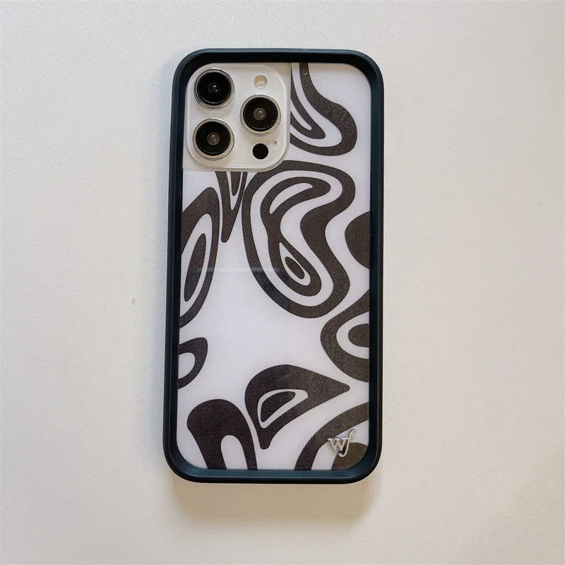 Wildflower 3D Web English Skull Head Phone Case For iPhone