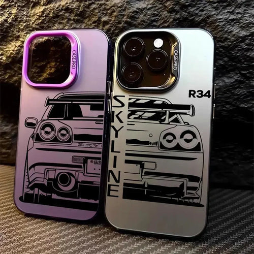 Cool Car Design Phone Case For iPhone Laser Silver Cover