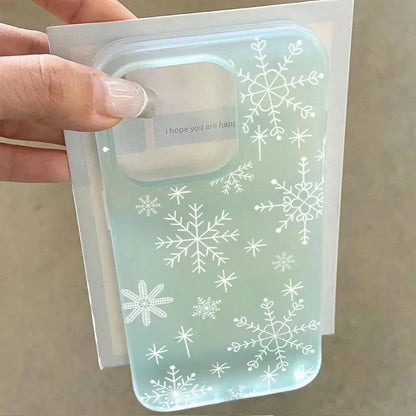 Cute Winter Snowflake Christmas Phone Case For iPhone
