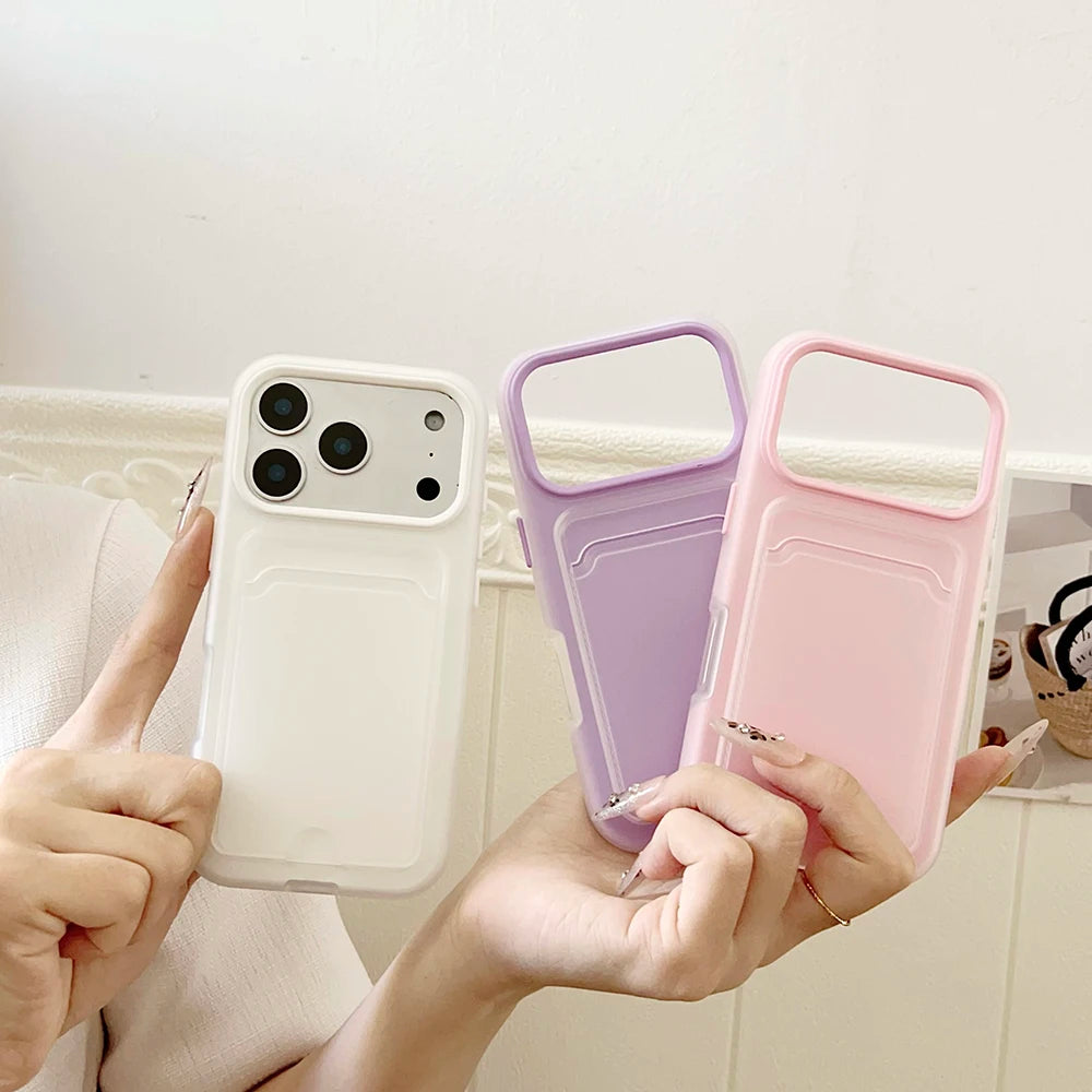 Shockproof Silicone iPhone Case with Card Slot