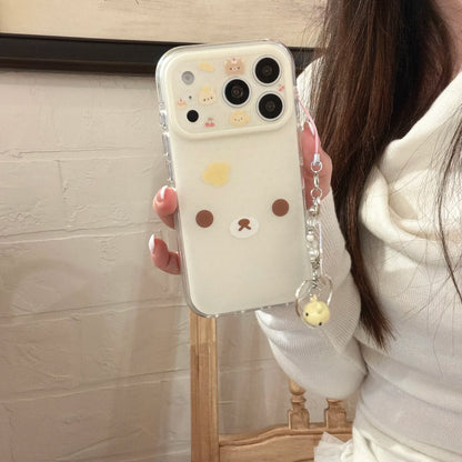 Cartoon Cute Rilakkuma White Brown Bear Suitable For iPhone
