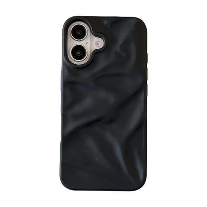 Matte Candy Color Folding Wrinkled Texture Phone Case