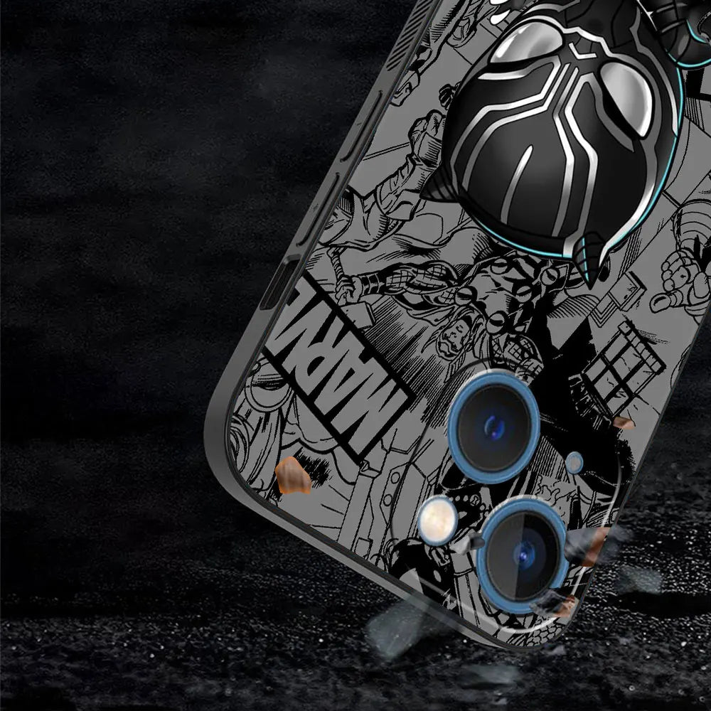 Cartoon Marvel Silicone iPhone Case – Groot & Spiderman