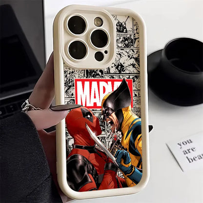 Marvel Deadpool Wolverine Silicone Case For Apple iPhone