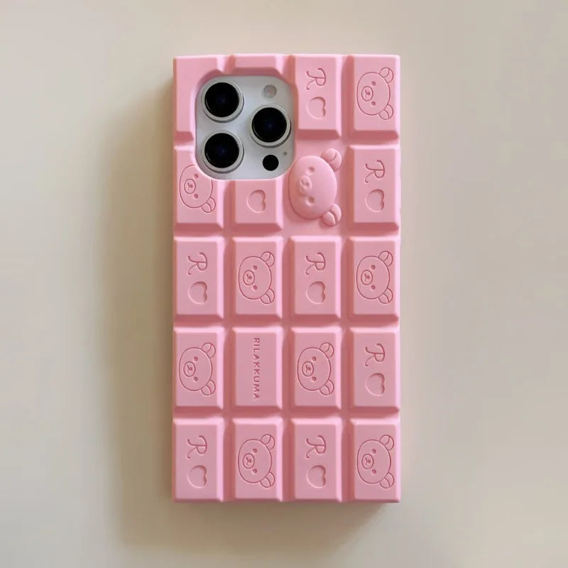 Cute Cartoon Chocolate Silicone Soft High Quality Phone Case