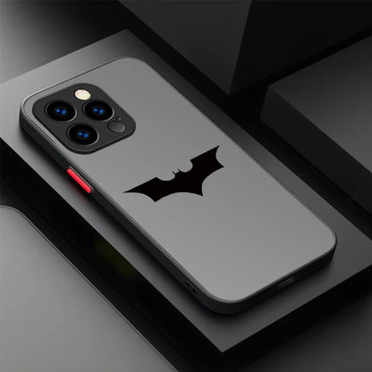 Marvel Cool Batman Spider Man Logo Matte Case For iPhone