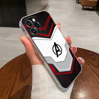 The Avengers Logo Transparent Phone Case For iPhone