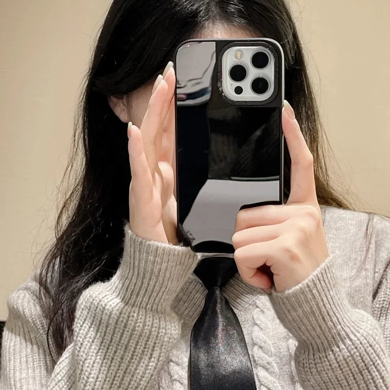 Luxury Makeup Mirror Phone Case For iPhone – MagSafe Compatible Hard Cover