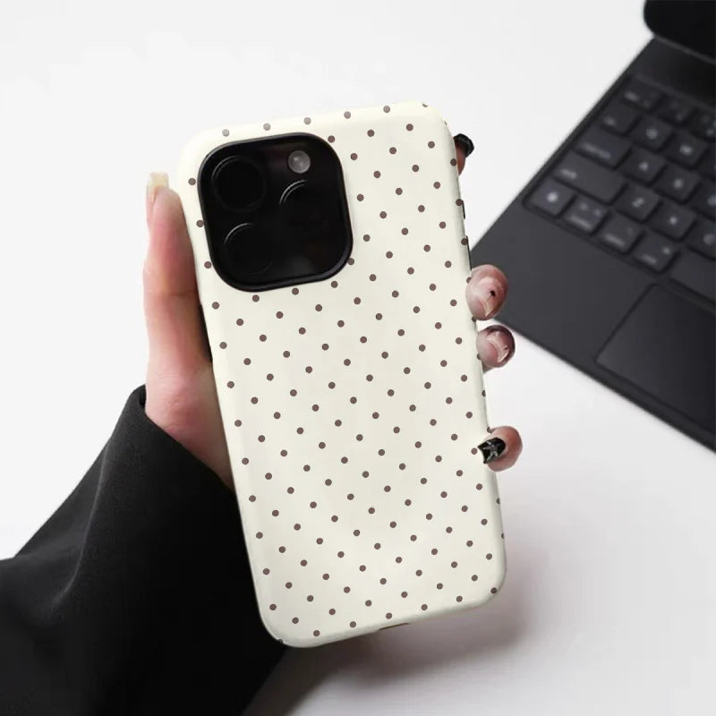 Classic white polka dots Phone Case suitable For iPhone